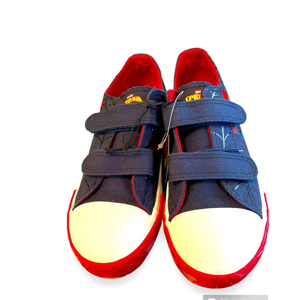 MARVEL Spider-Man Navy & Red Kids Sneakers (Sz 2) NWT - Picture 8 of 8